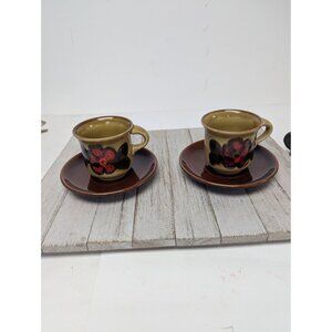 Vintage Zell am Harmersbach Lima Teacups & Saucers Set 2 West Germany 4777